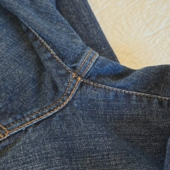 Women's Levi's 515 Bootcut Jeans Size 6 Short W28 L30 Dark Blue Denim Stretchy - Picture 11 of 15